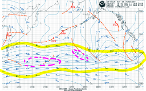 NOAA OPC 500 MB forecast 12Z 13 Jan 2016