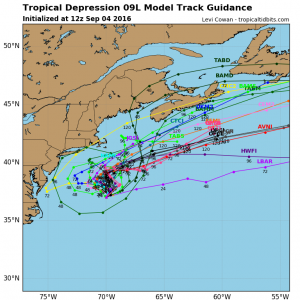 Model Storm tracks via tropicaltidbits.com