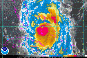 NOAA IR Satellite Image Hurricane Matthew 