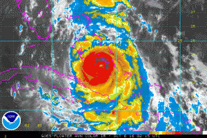 NOAA Satellite Image Hurricane Matthew
