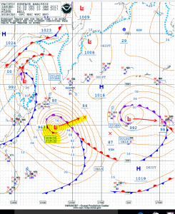 Western North Pacific Hurricane Force Storm low. 