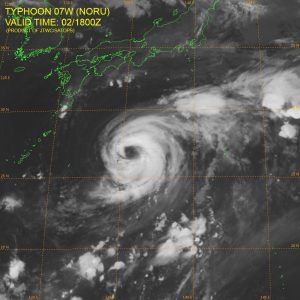 Typhoon Noru Satillite image