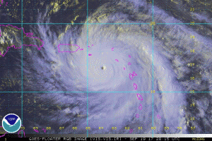 NOAA Satellite image of Hurricane Maria