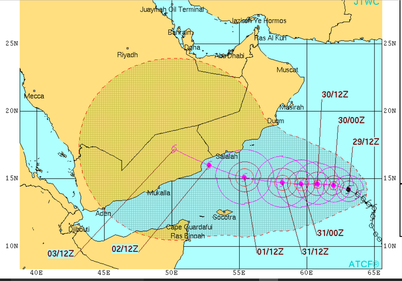 Tropical Cyclone Chapala intensifies over Arabian Sea - Ocean Weather ...