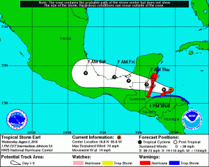 NOAA NHC Forcast Track