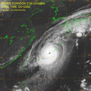 Satellite Image Super Typhoon Chaba 