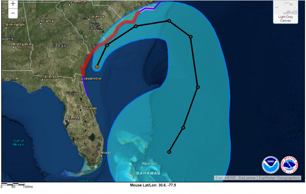 NHC Forecast Chart