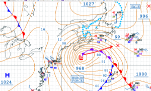 NOAA OPC Surface Analysis 0000Z 14 Feb 2017
