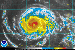 Hurricane Irma IR satellite photo: NOAA