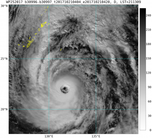 Super Typhoon Lan satellite image