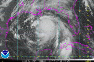 NOAA Visible Satellite image Hurricane Nate