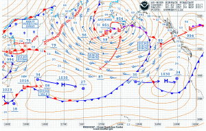 NOAA OPC North Pacific Forecast Chart