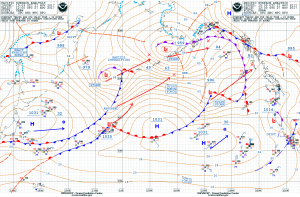 NOAA OPC North Pacific surface analysis 